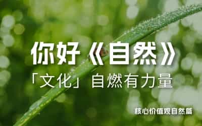 你好《自然》「文化」自燃有力量-核心價值觀自然篇